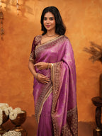 Royal Magenta Banarasi Silk Saree with Rich Zari Border & Traditional Woven Pallu | Designer Wedding & Festive Wear Saree